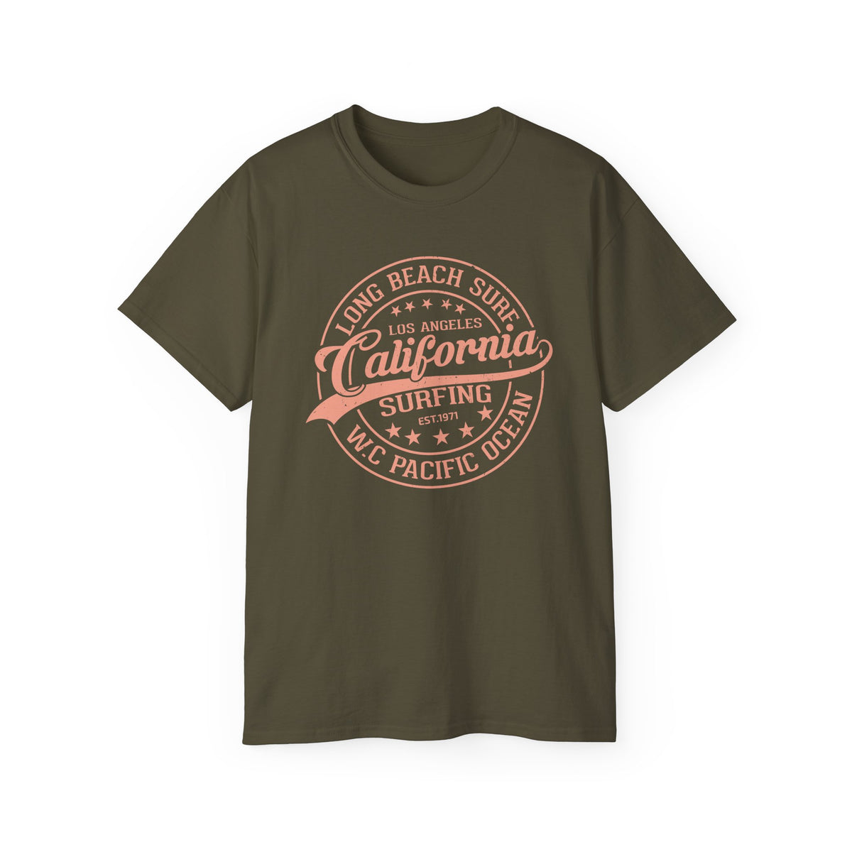 California Surfing Logo T-Shirt | Long Beach Pacific Ocean Tee