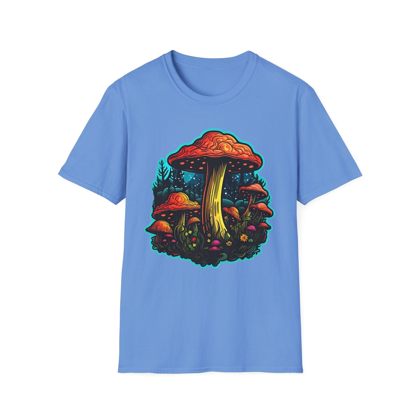 Mashroom Tee Shirt Unisex Softstyle 64000 With Funny Mashroom Fungus Graphic Design