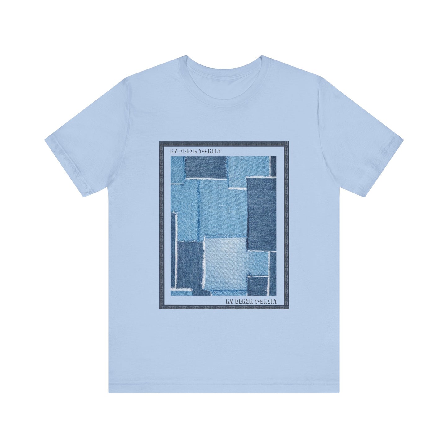 T-shirt unisexe en coton avec imprimé denim