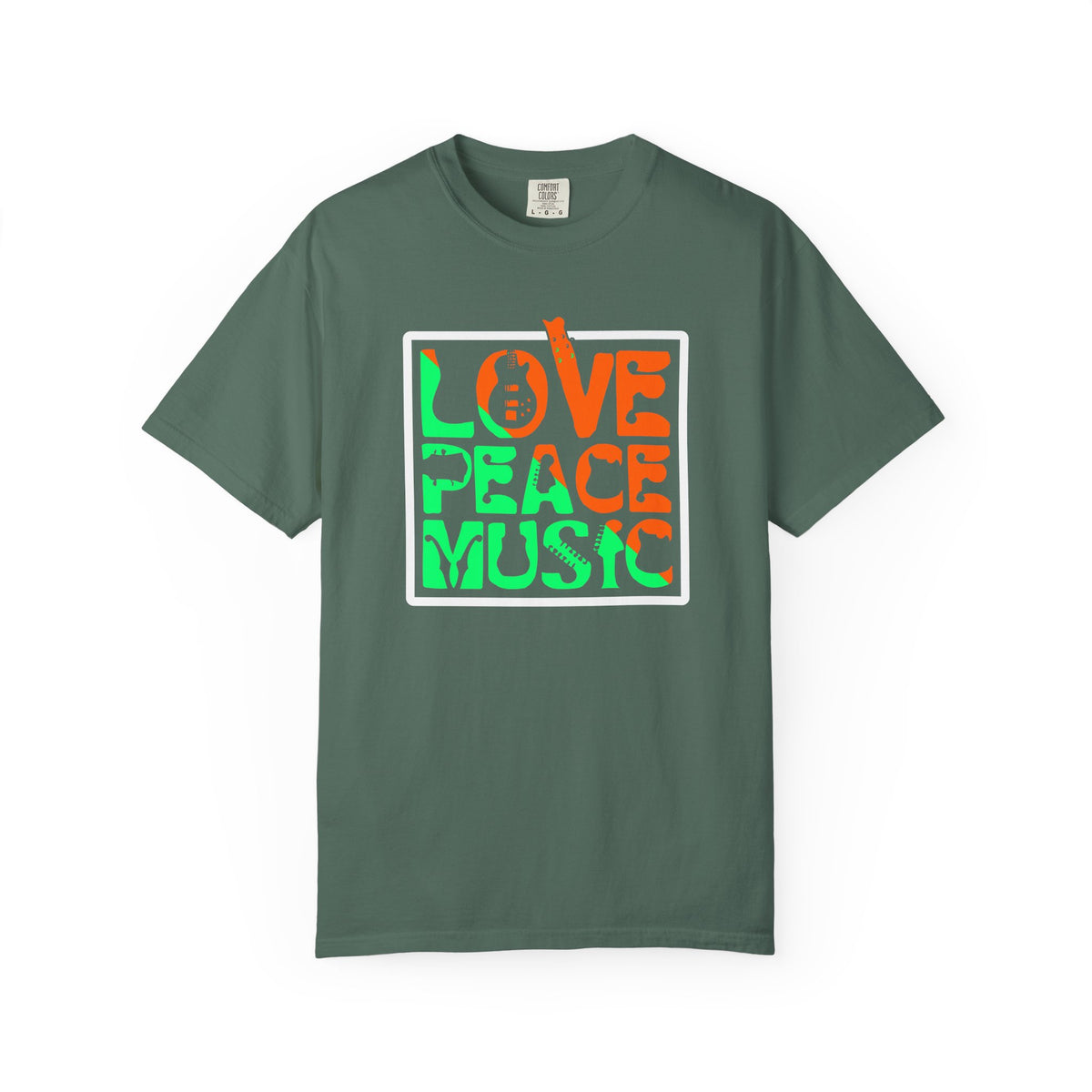Love Peace Music T-Shirt Retro Psychedelic Typography Unisex Cotton Tee 059