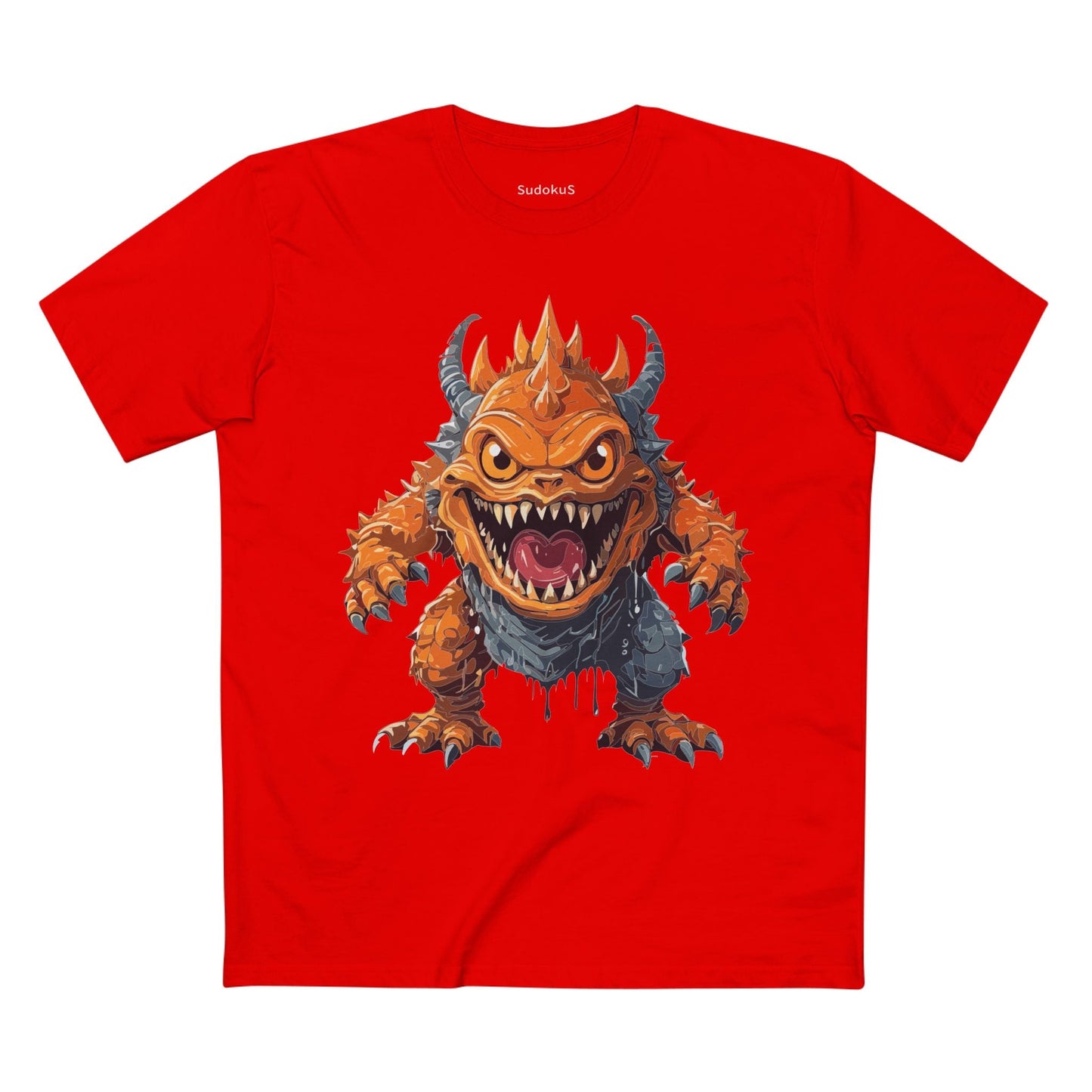 Cartoon Monsters Graphic Unisex 100 Cotton Staple Tee 35