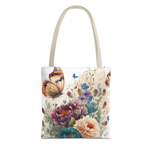 Canvas Bag with Butterfly Prints