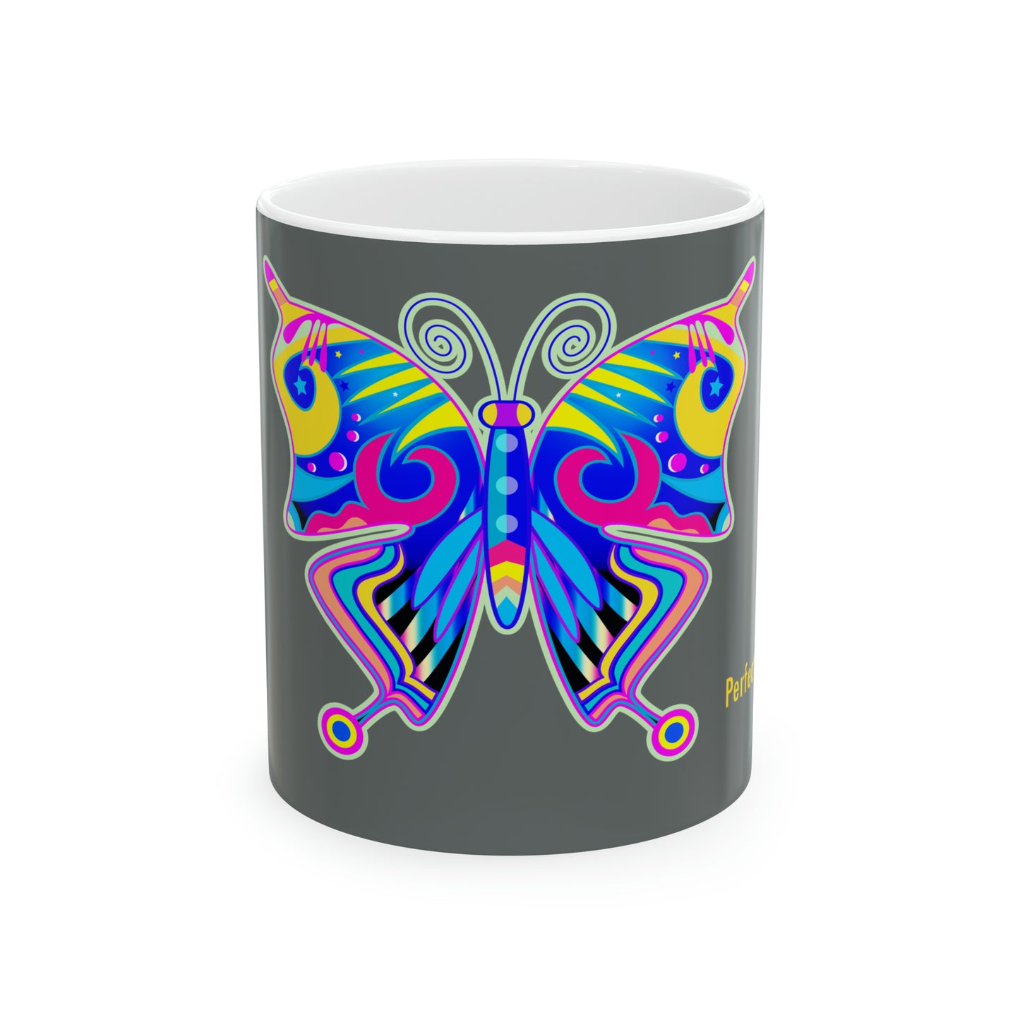 Tasse à café et à thé avec imprimé papillon