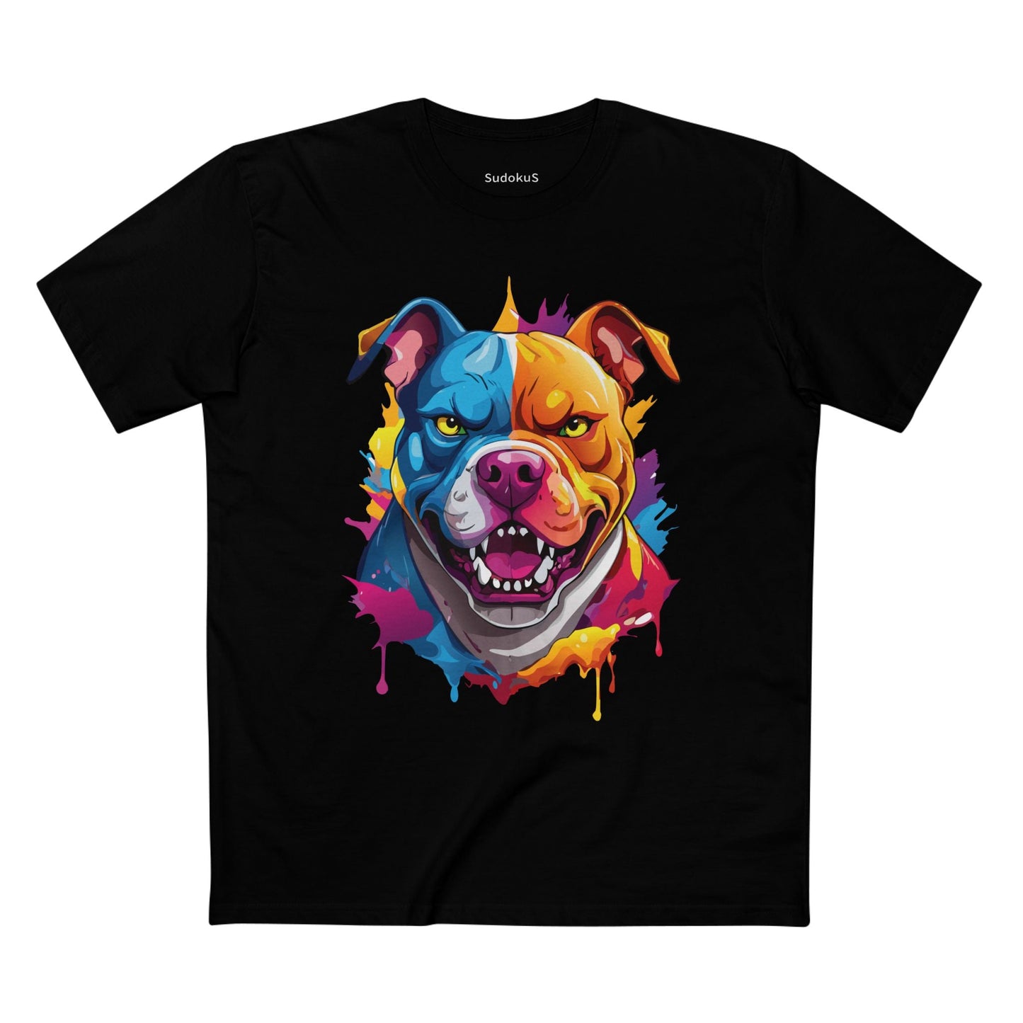 Dog Graphic Unisex 100 Cotton Staple Tee with Animal Design Artwork 37