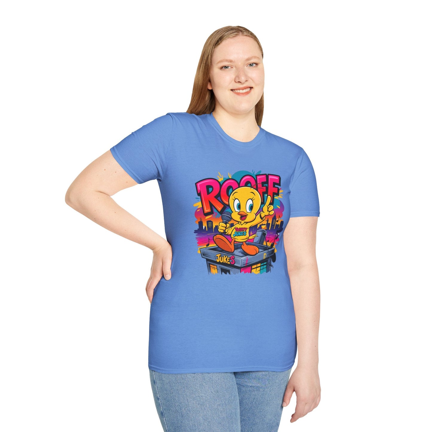 Unisex Cartoon T Shirt With Animation Funny Animals Tee Softstyle Gildan 64000 Cotton