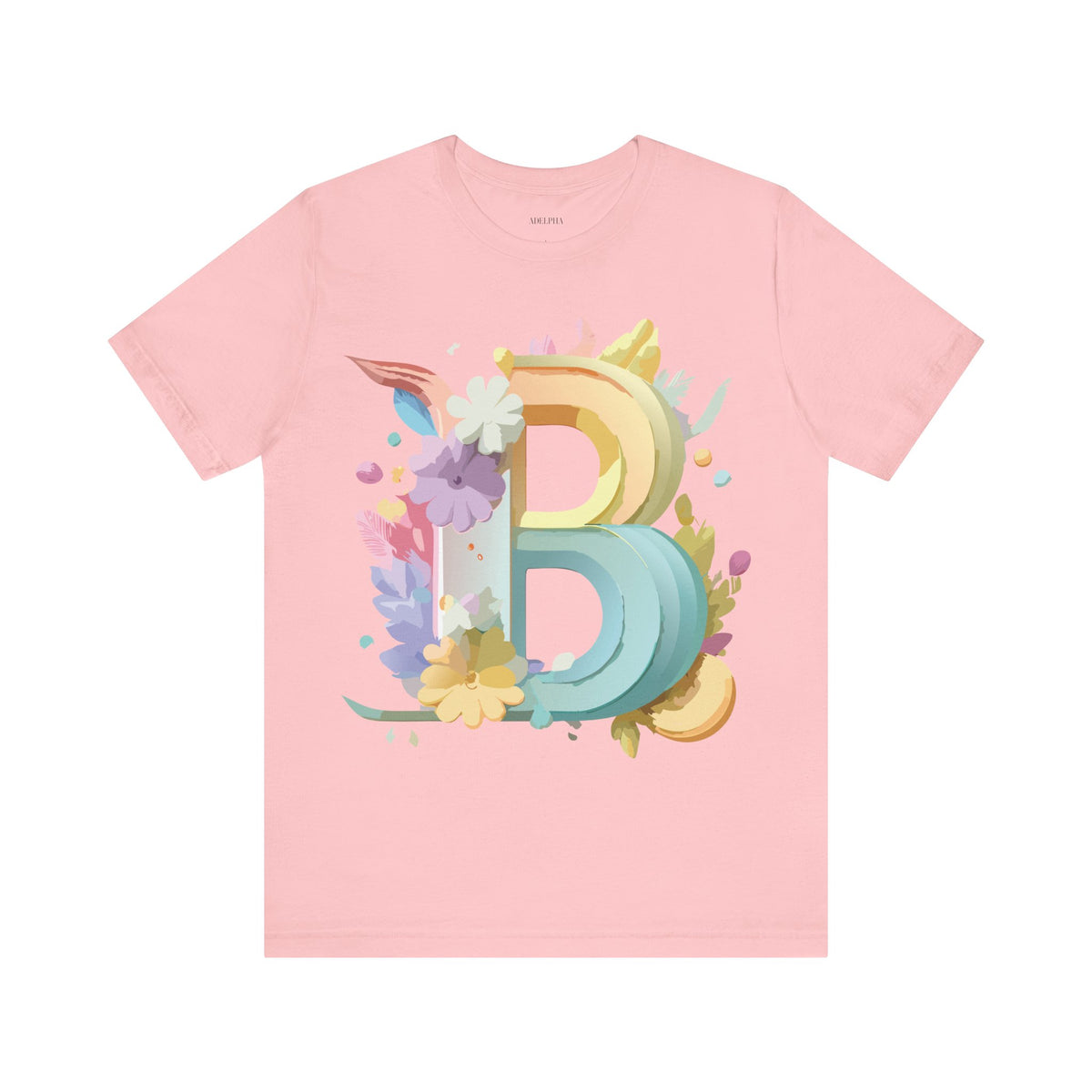 Letter B Graphic Unisex Cotton Bella+Canvas Tee with Art Letter Design