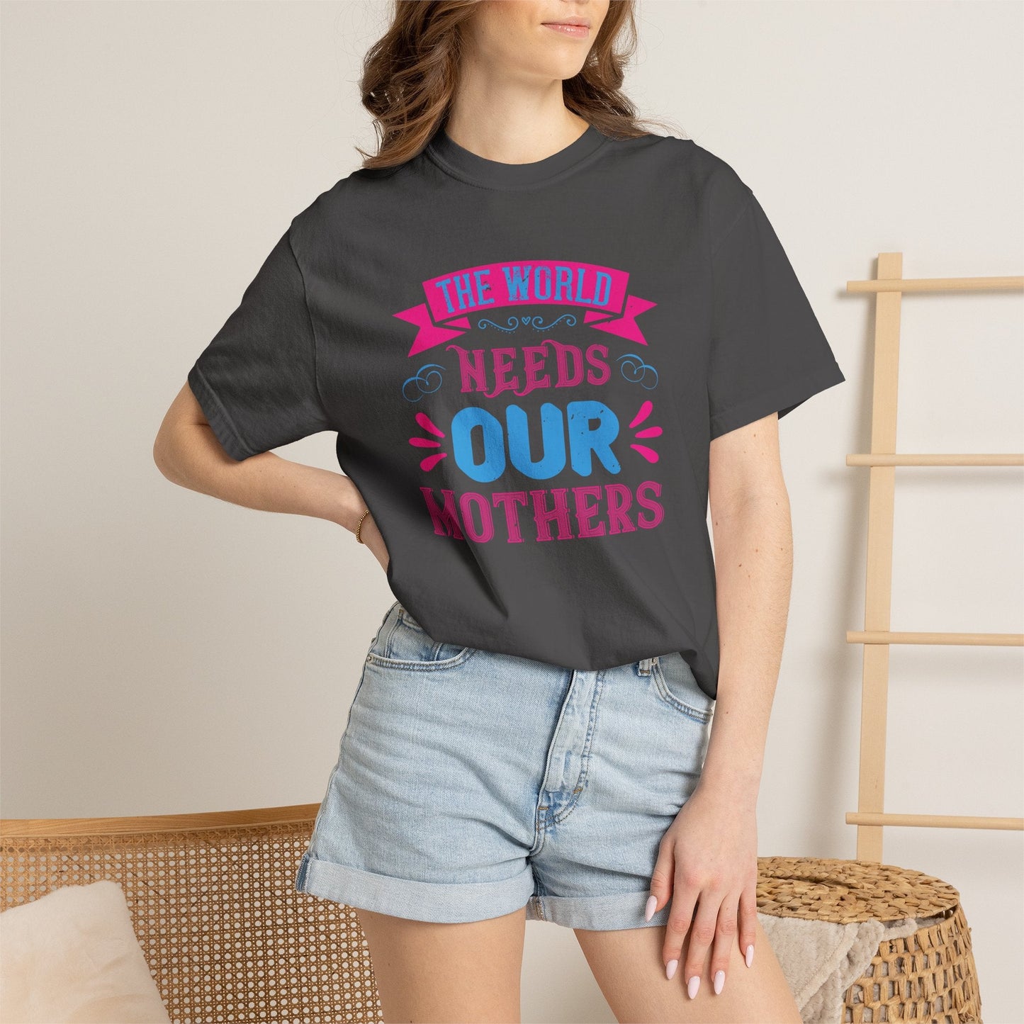 Mom T-shirt Mother Day Mama Tee Unisex Comfort Colors Garment-Dyed Cotton h95