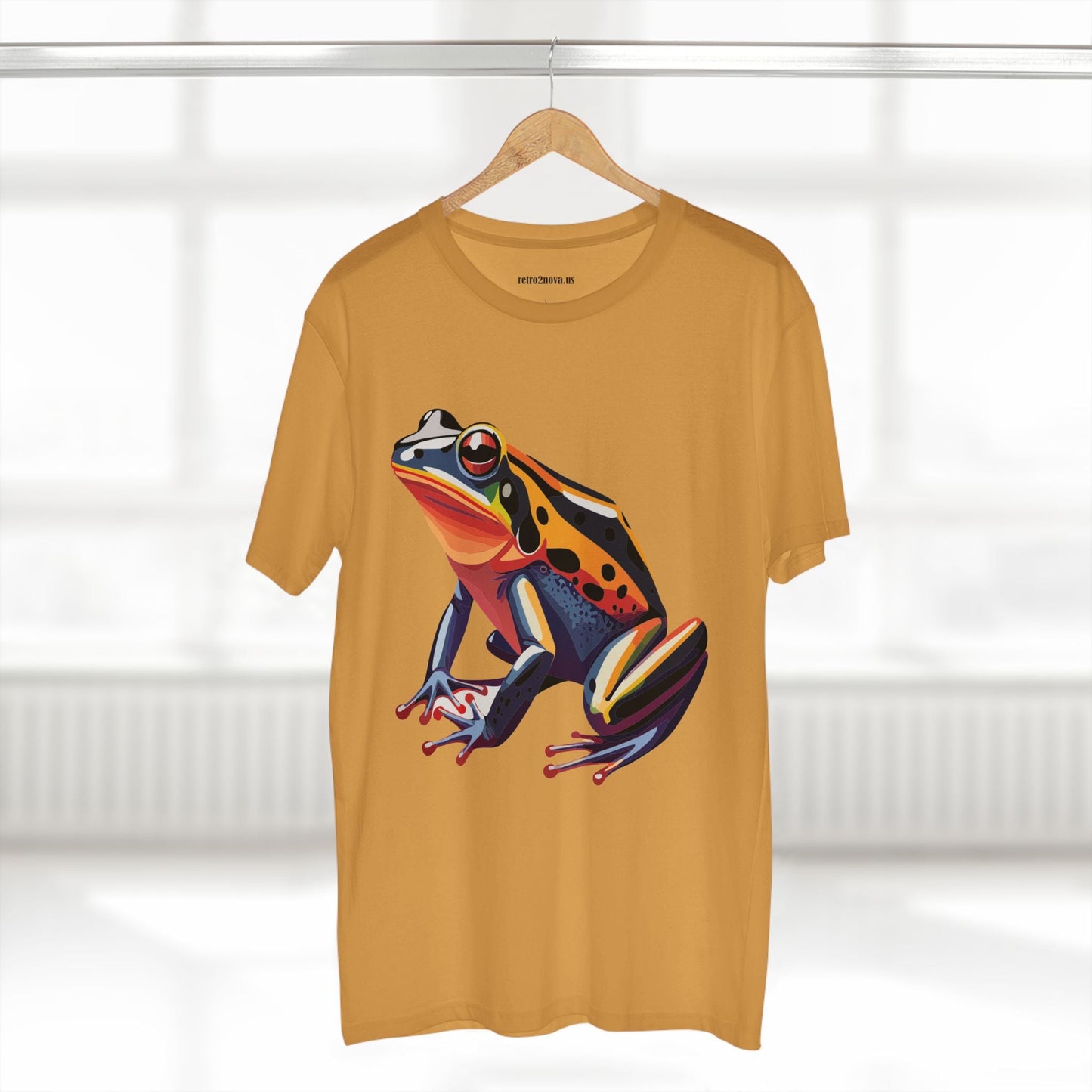 Unisex Frog Animal Shirt Premium Cotton Tee With Original Art Design Retro2Nova Exclusive Art Collection