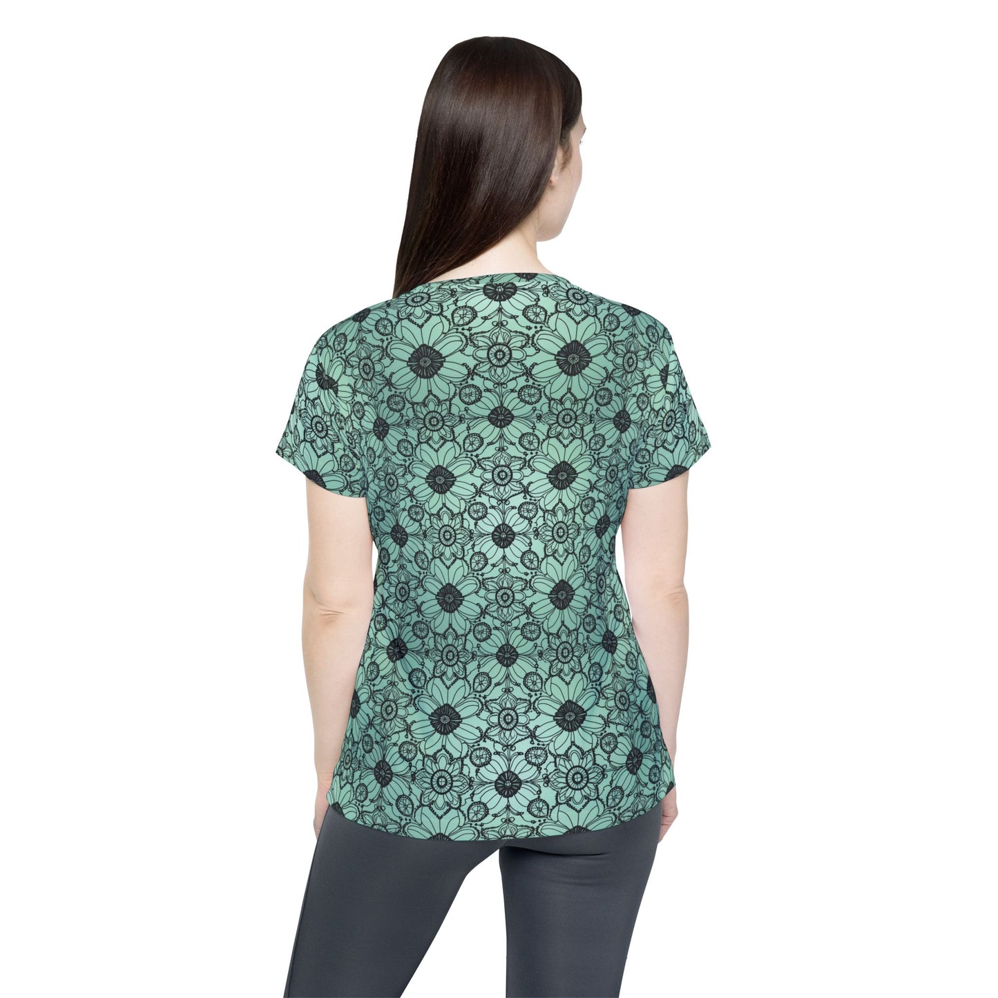 Lace Print Poly Shirt, Poly Shirt with Lace Print, Lace Shirt 28
