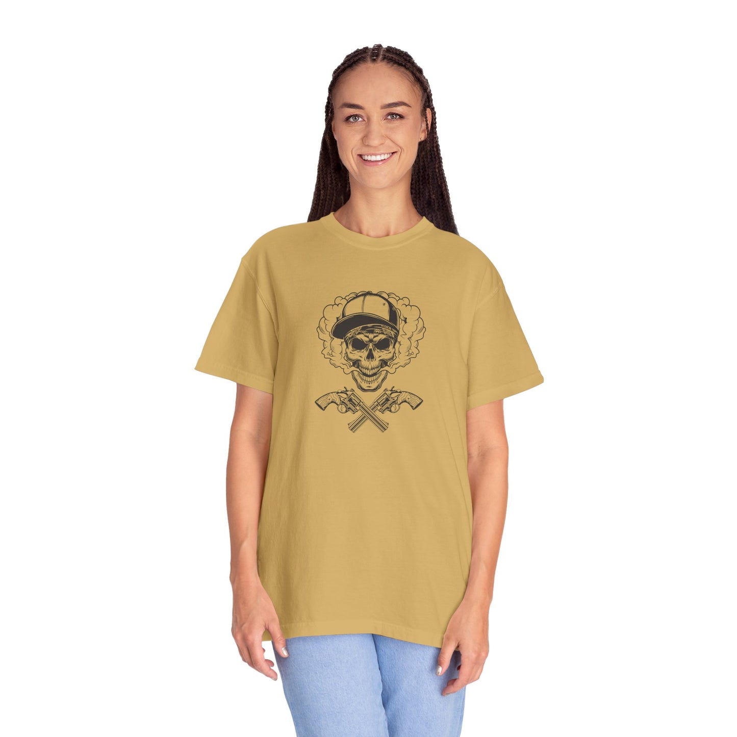 Unisex Cotton Tee Shirt with Skull