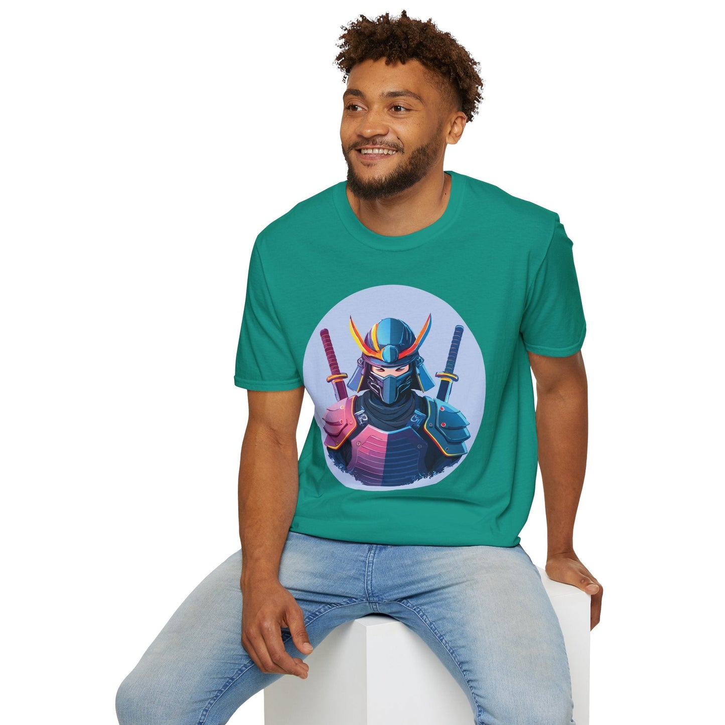 Samurai T Shirt Unisex Softstyle Gildan 64000 Breathable Cotton Tee For Everyday Wear