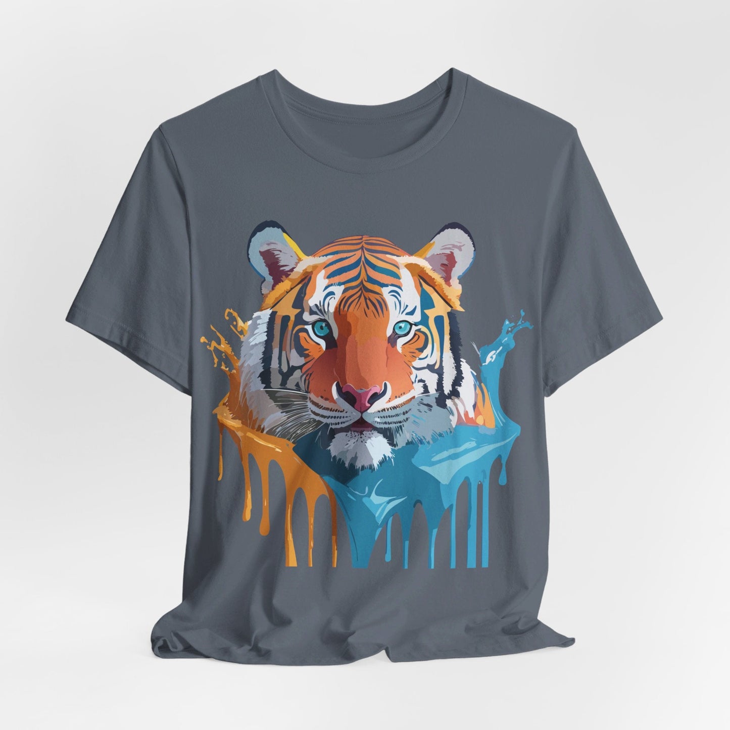 Tiger Graphic Tee Unisex Short Sleeve Shirt Featuring Vintage Inspired Artwork By Adelpha