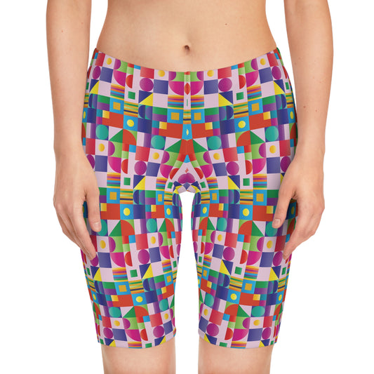 Abstract Biker Shorts