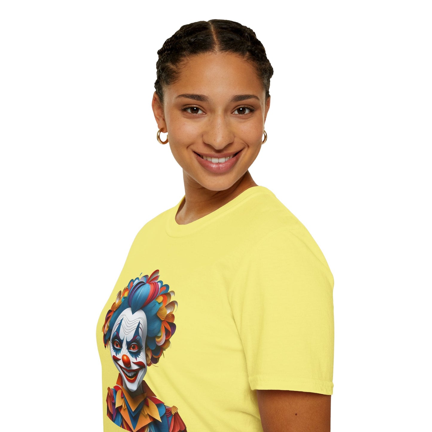 Clown Shirt Unisex T Shirt Short Sleeve Funny Man Circus Tee Gildan Softstyle 64000