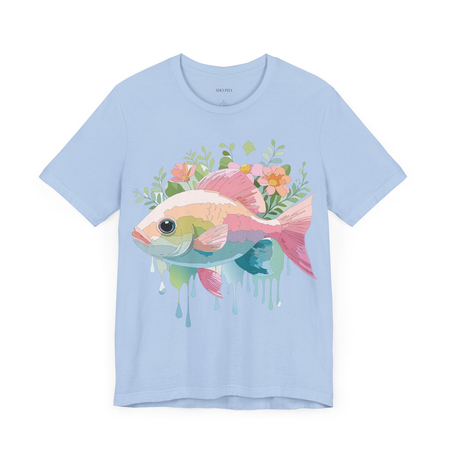 Fish Graphic Unisex 100 Cotton Vintage Artwork Tee 1