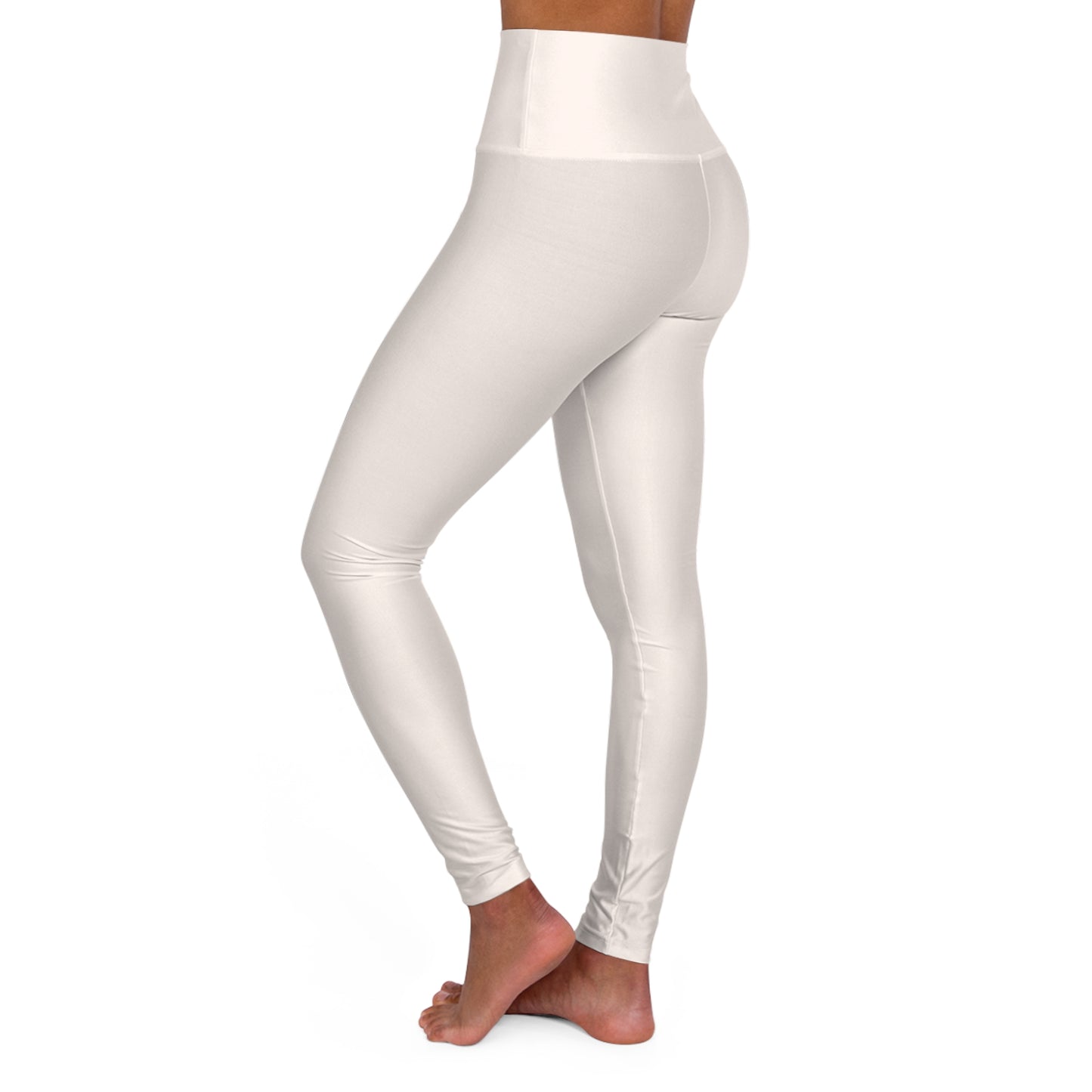 Seashell Cream Color High-Waist Yoga Leggings Women's Seamless Poly-Span Stretchy Pants XS-2XL