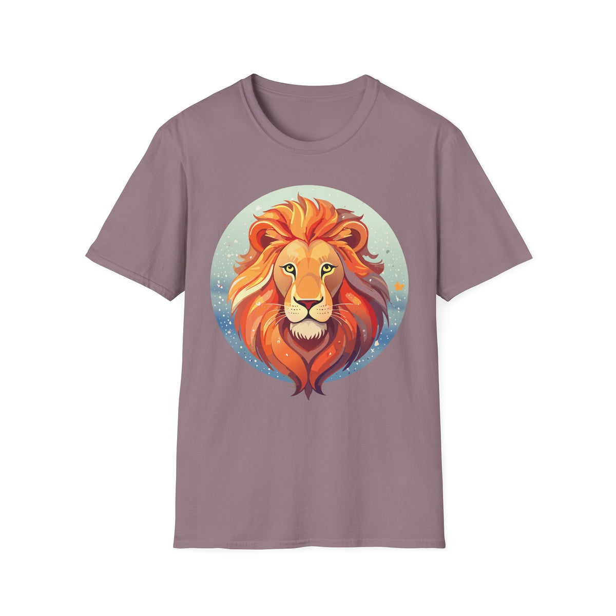 Majestic Lion Portrait T-Shirt | Colorful Roaring Mane Graphic