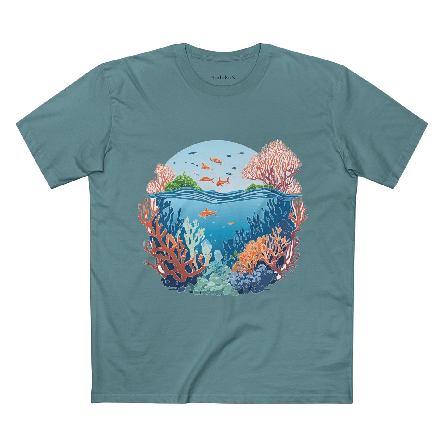 Ocean Coast Graphic Unisex 100 Cotton Staple Tee 2