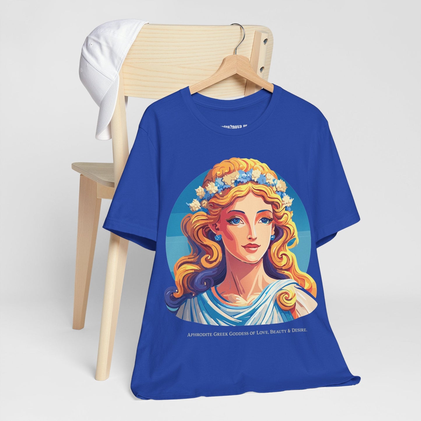 Goddess Aphrodite Unisex Graphic Cotton T Shirt with Retro2Nova Artwork Design Edition