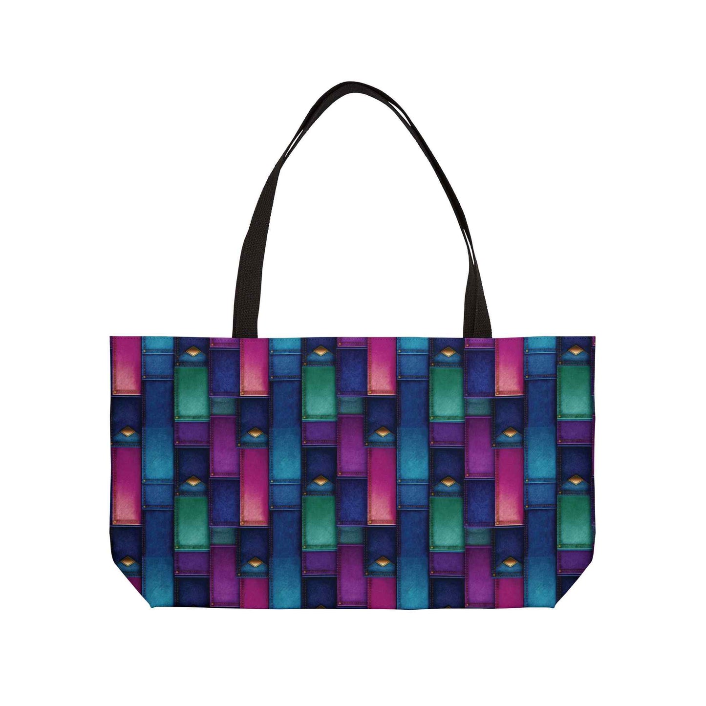 Denim Color Imitation Print Unisex  Yoga Bag  Spun Polyester 24x13 Canvas Gym Bag 32
