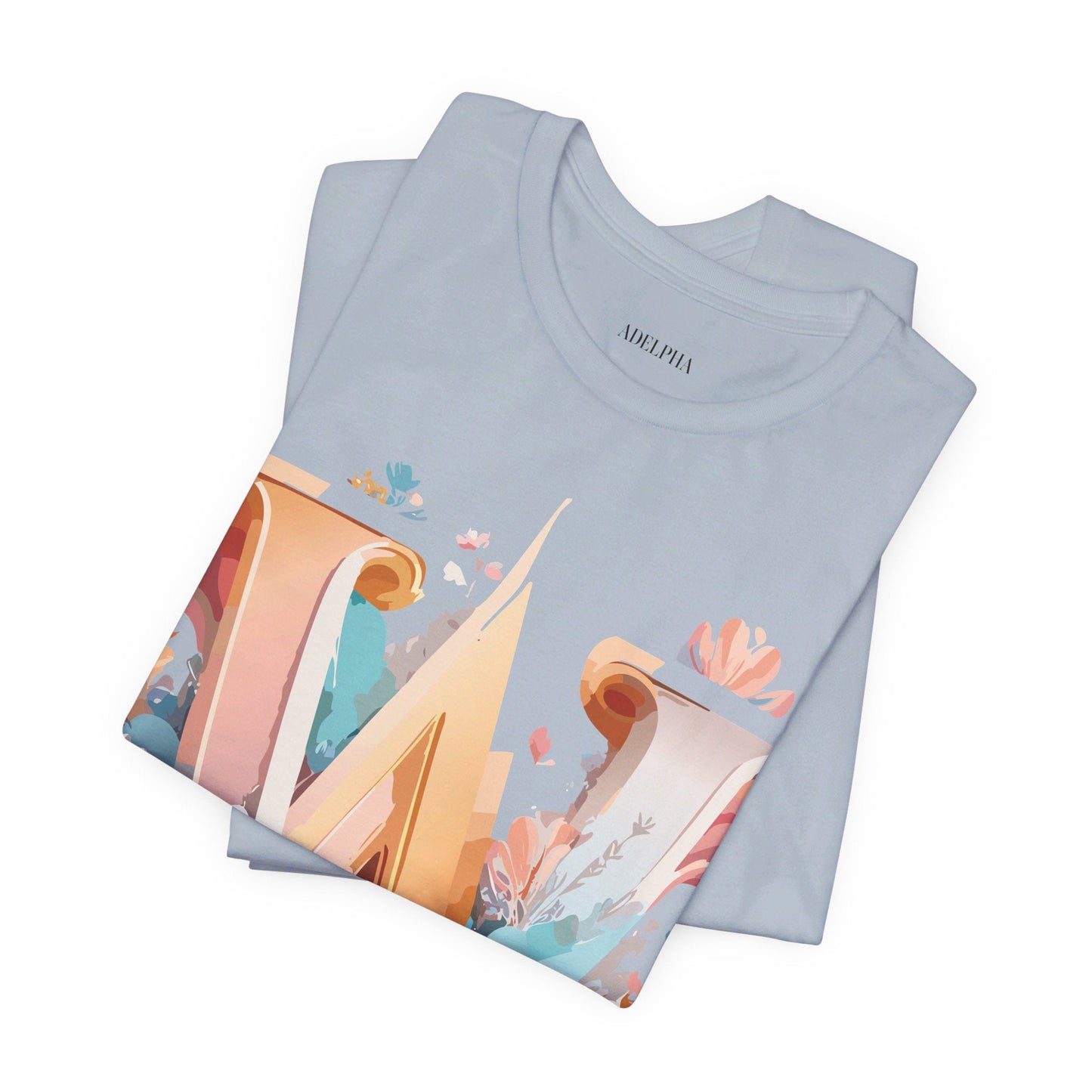 Letter W Shirt Graphic Tee Unisex Jersey Short Sleeve Vintage Inspired Art Adelpha Design