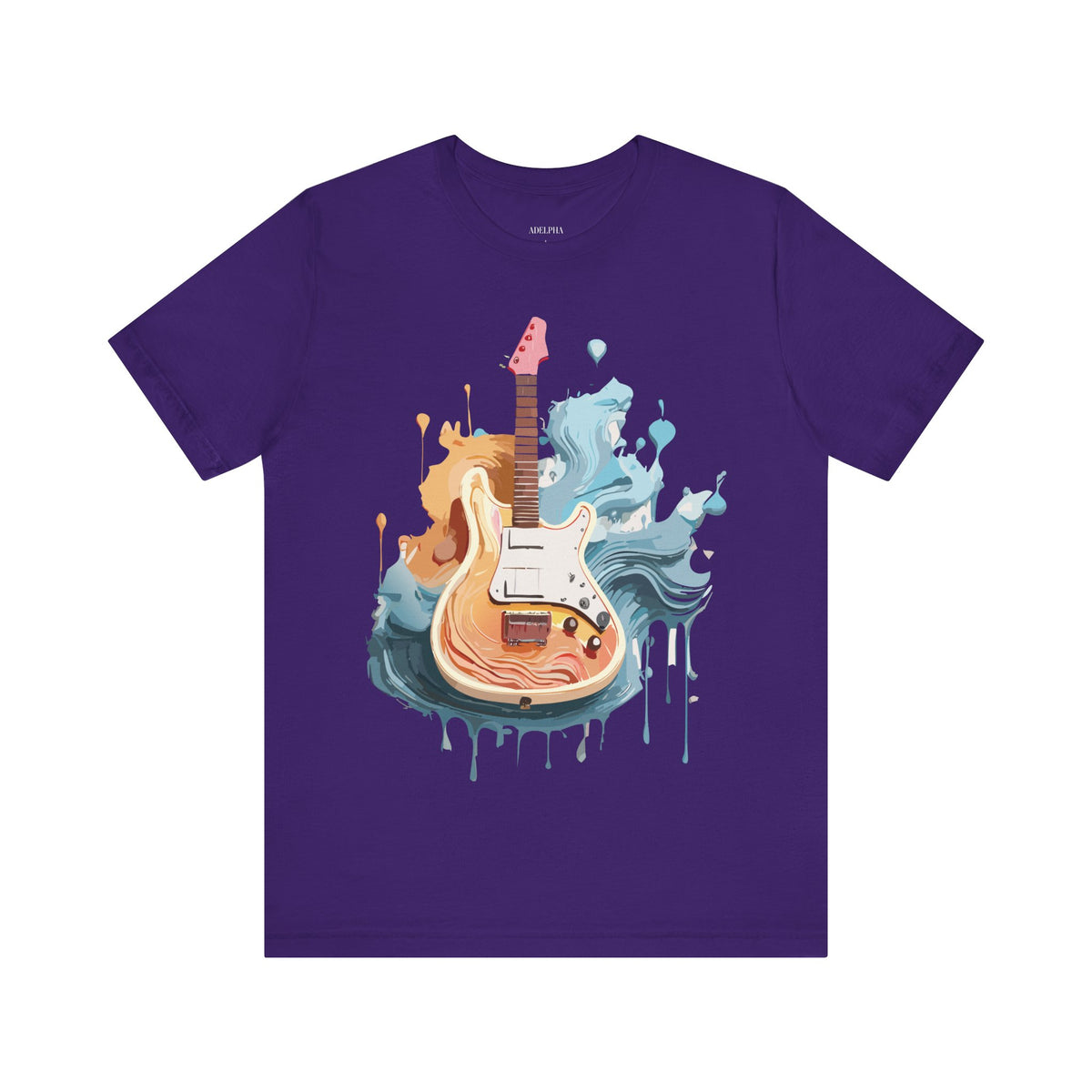 Music Graphic Unisex Cotton Bella+Canvas Tee with Art Design n160