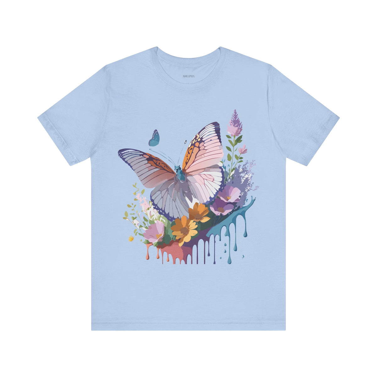 Butterfly Graphic Unisex Cotton Bella+Canvas Tee with Art Design n08