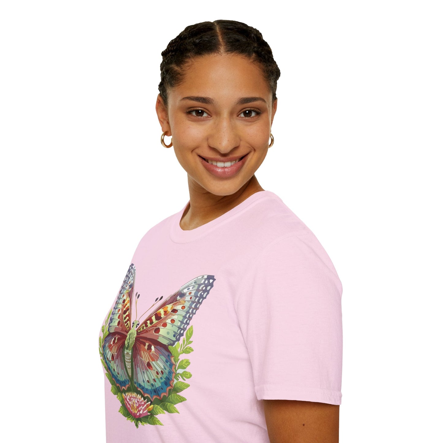 Butterfly Shirt Unisex T Shirt Gildan Softstyle 64000 Breathable Ring Spun Cotton Monarch Tee
