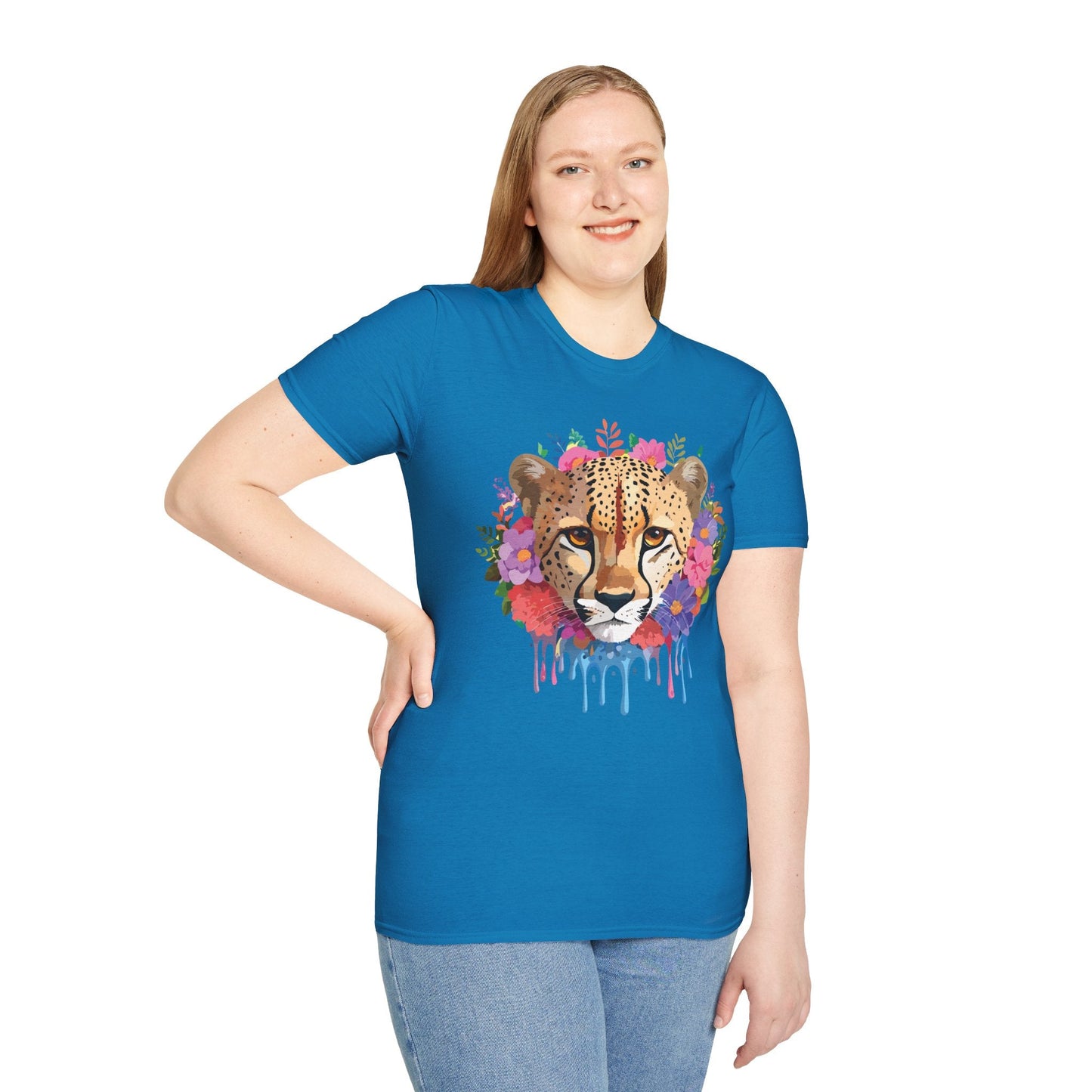 Cheetah Print Shirt Softstyle Tee Gildan 64000 100 Percent Ring Spun Cotton