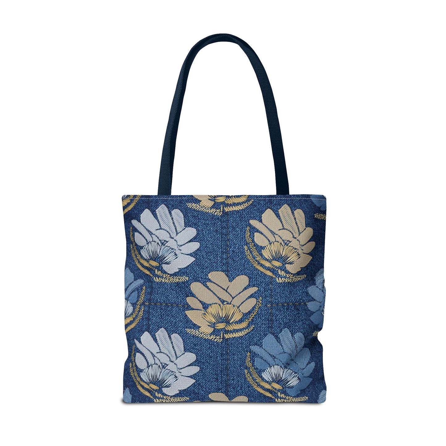 Denim Fabric Imitation Print Unisex Canvas Bag Poly Spun 3 Sizes Tote Bag 119