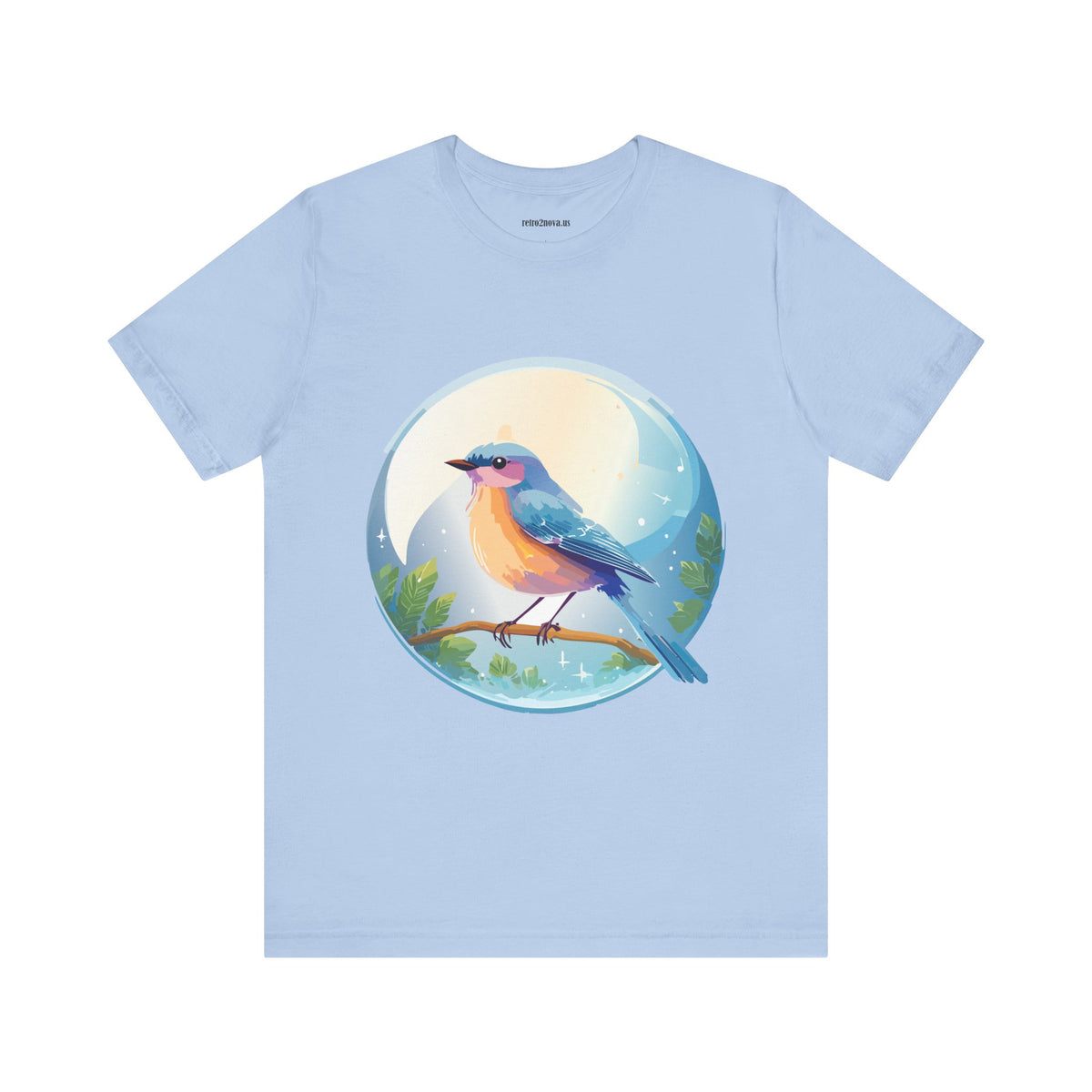 Bird Graphic Unisex Cotton Bella+Canvas Tee with Animal Design ab4