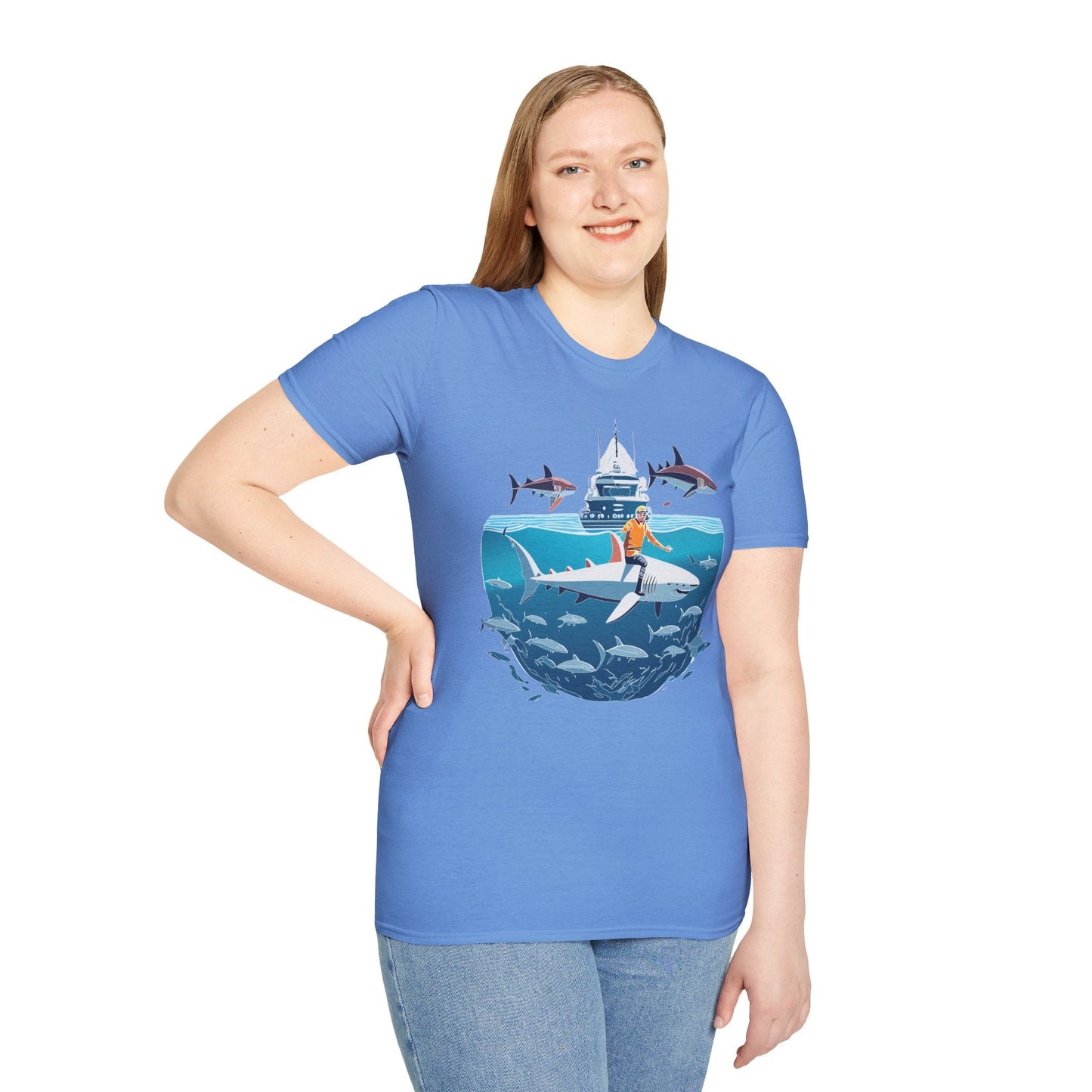 Ocean Tee Shirt Unisex Softstyle Gildan 64000 Cotton T Shirt Lightweight Casual Tee