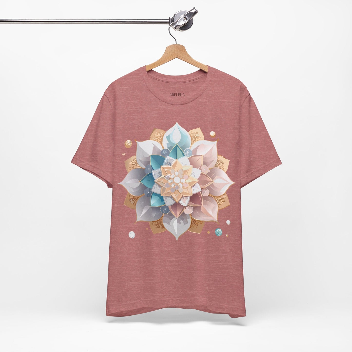 Adelpha Mandala Graphic Tee Unisex Jersey Short Sleeve Art Design Shirt Premium Comfort Wear