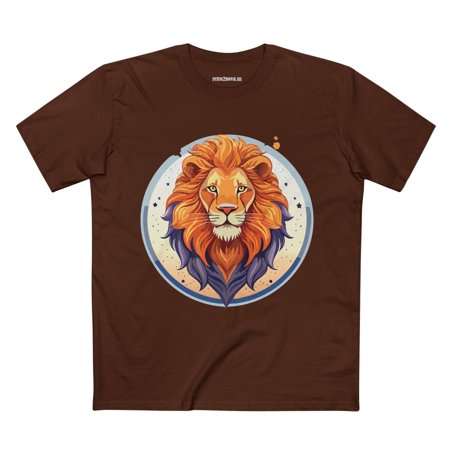 Unisex Premium Cotton Lion Art Tee Shirt By Retro2Nova Original Artwork Collection For Everyday Comfort