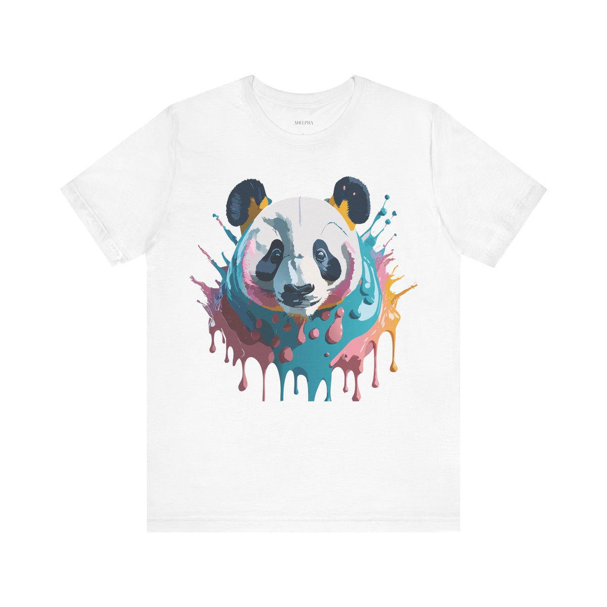 Panda Graphic Unisex Cotton Bella+Canvas Tee with Art Animal Design e144