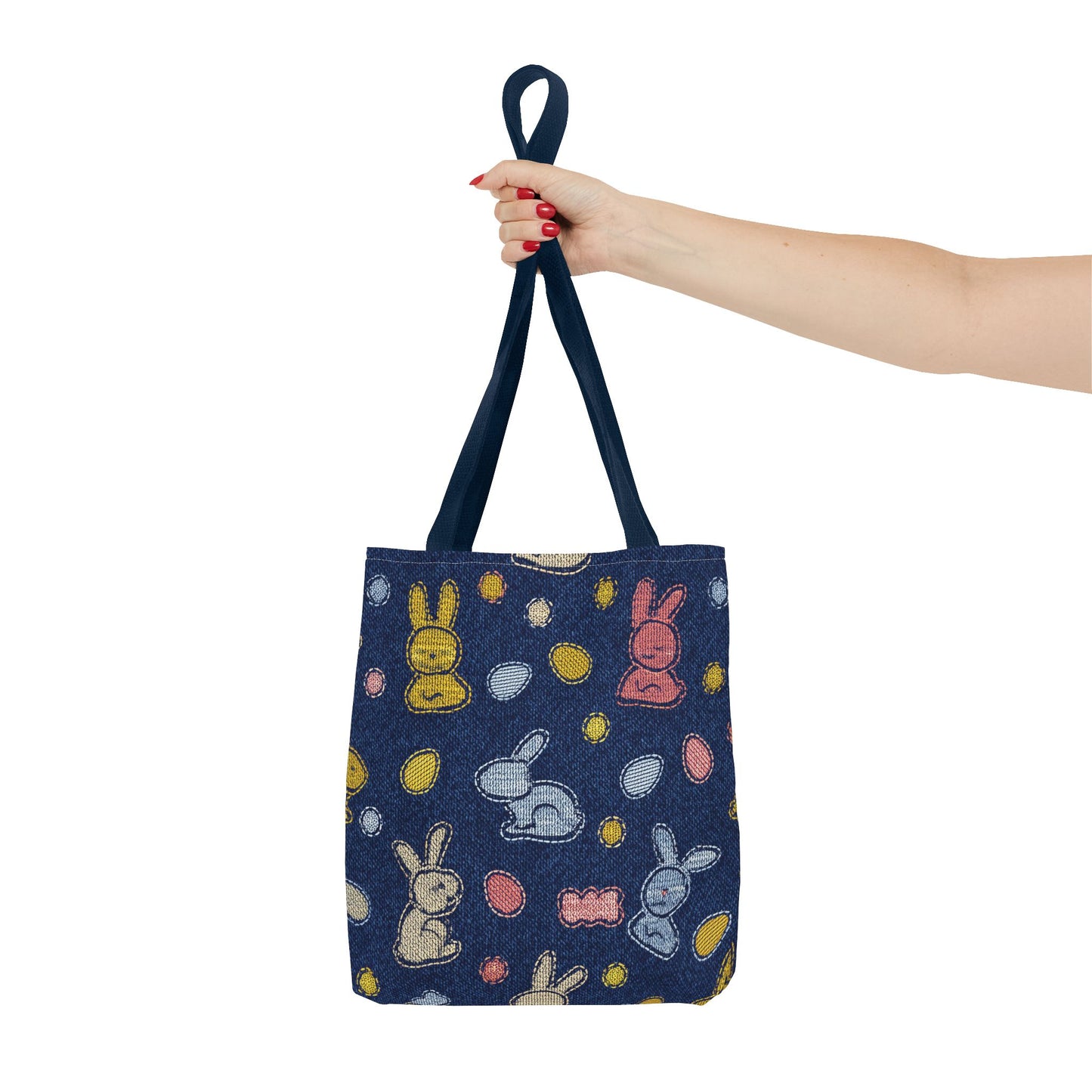 EASTER DENIM PRINT CANVAS BAG HIGH-QUALITY 100% SPUN POLY 3 SIZES BAG-204-1