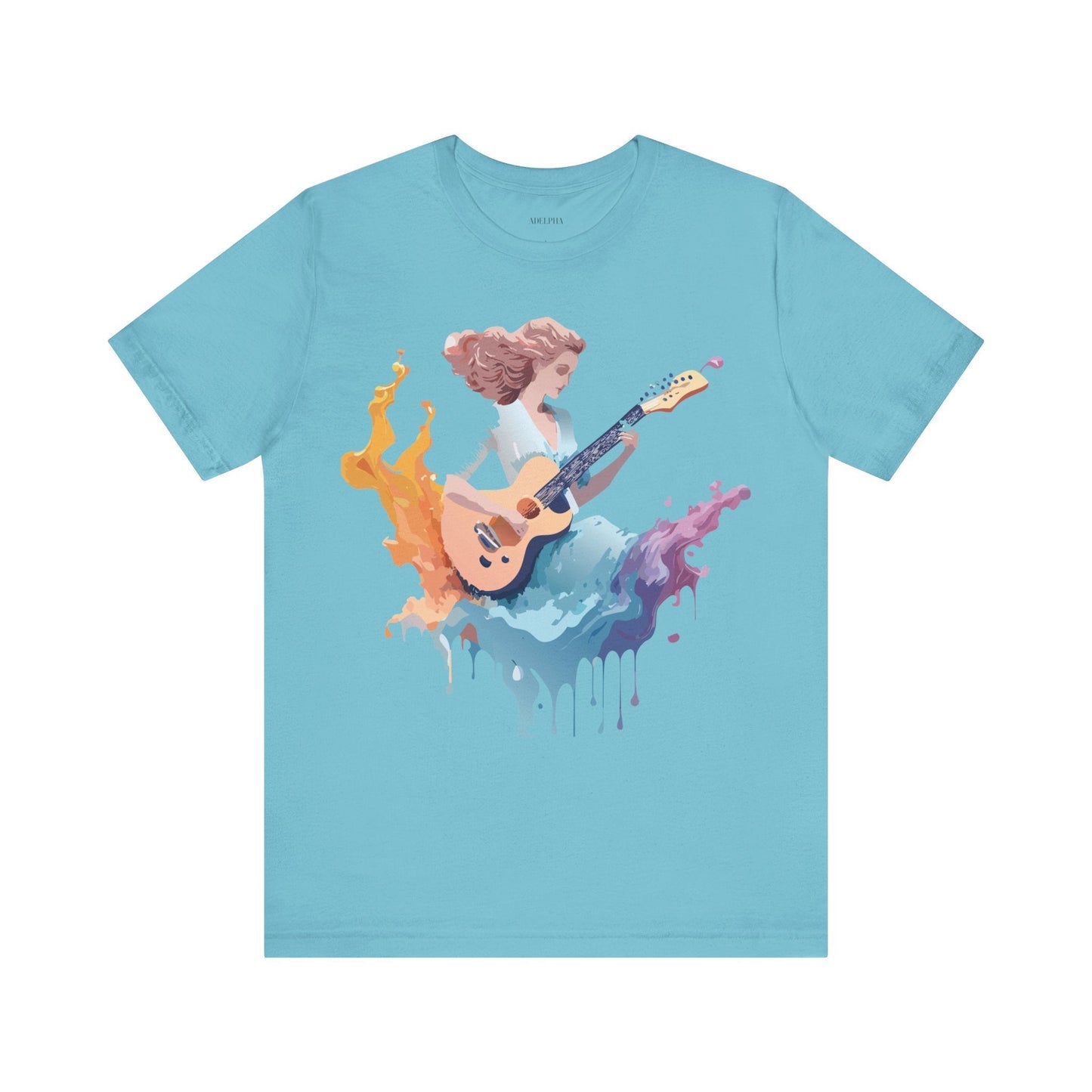 Music Graphic Unisex 100 Cotton Vintage Art with Musical Elements Tee 38