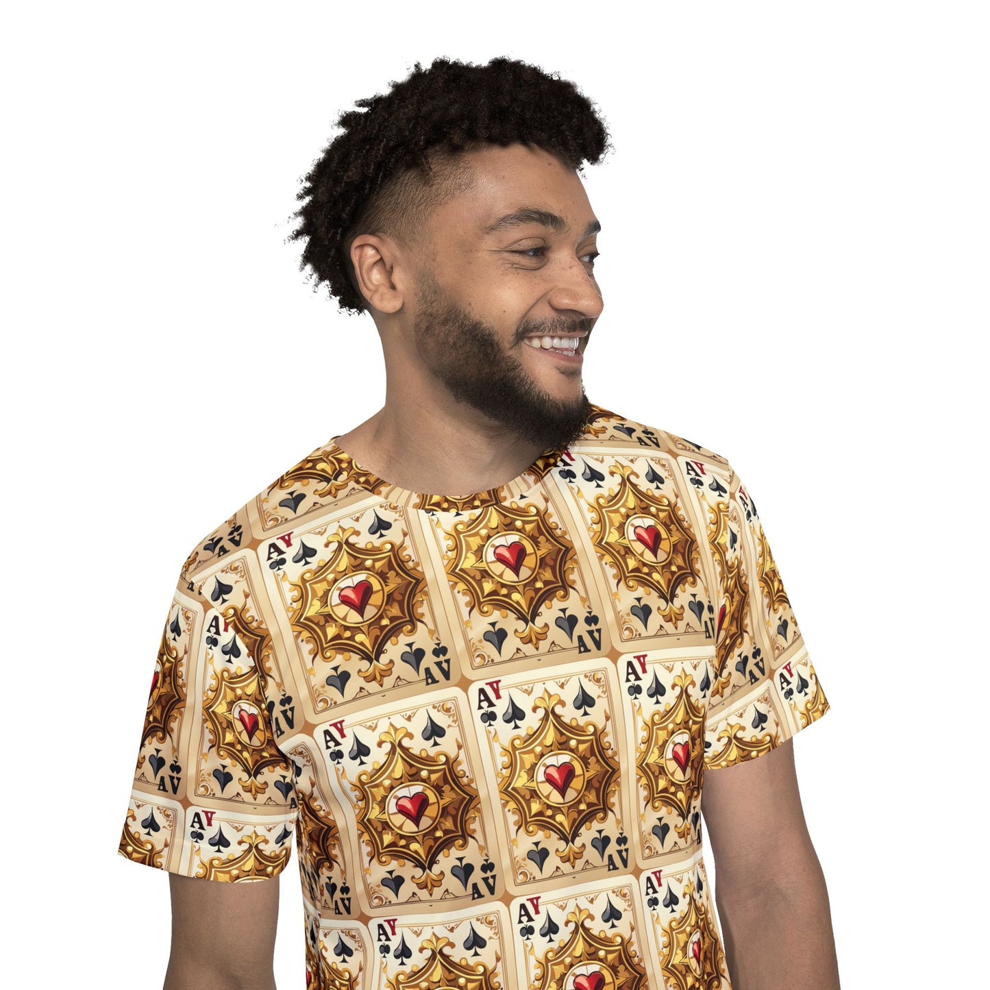 Ace Spades Graphic T-Shirt, Art Design Poly Shirt, All Over Print Graphic Tee, Playing Cards T-Shirt, Playing Cards Tees