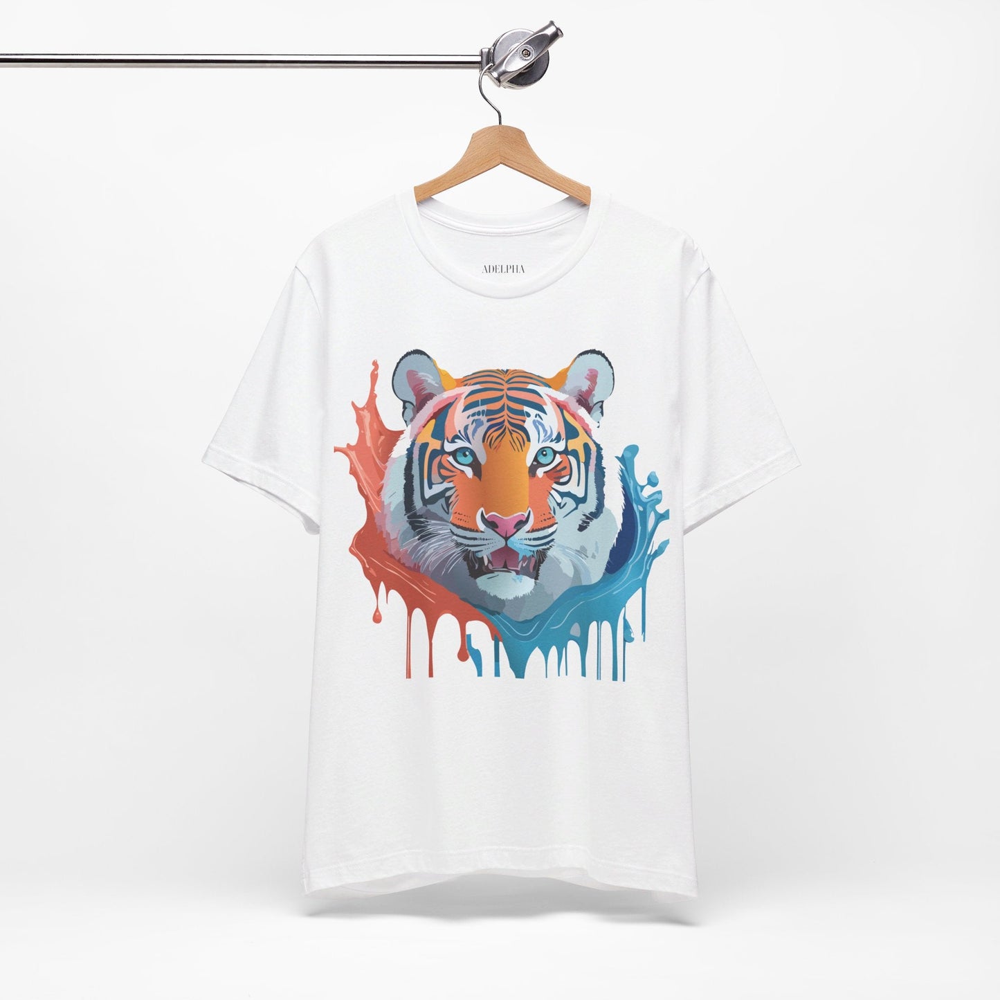 Tiger Graphic Unisex 100 Cotton Vintage Art with Animal Tee 22