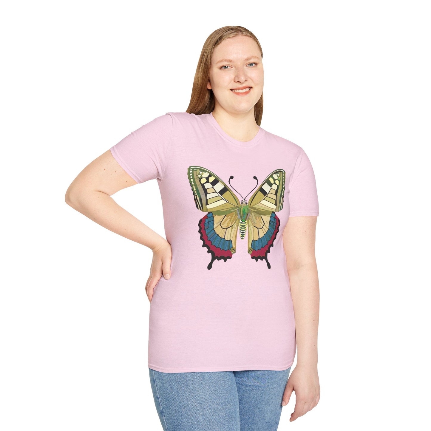 Butterfly T Shirt Unisex Monarch Design Soft Cotton Gildan 64000 Short Sleeve Tee
