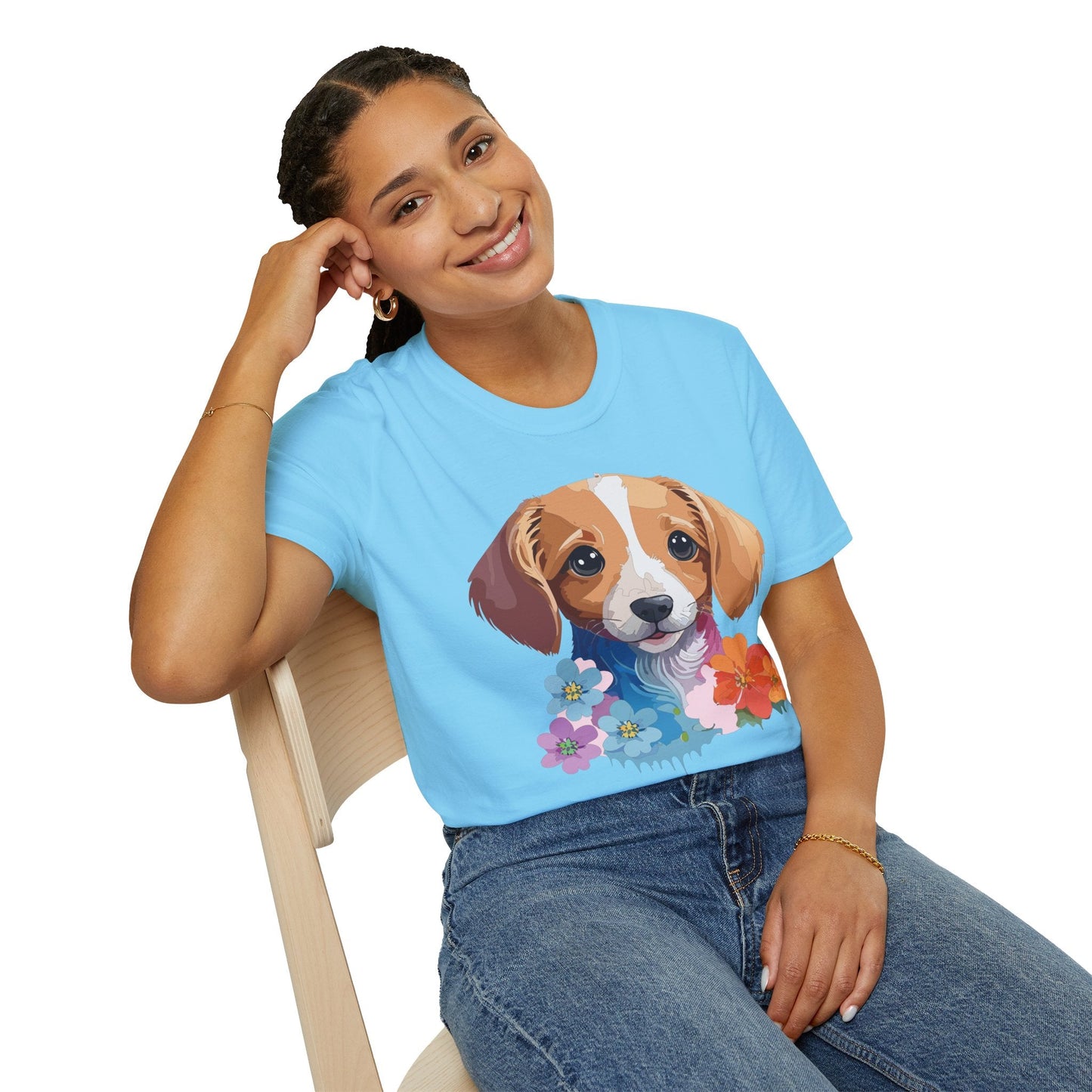 Unisex Dog Shirt Animal Graphic Tee Soft Cotton Gildan 64000