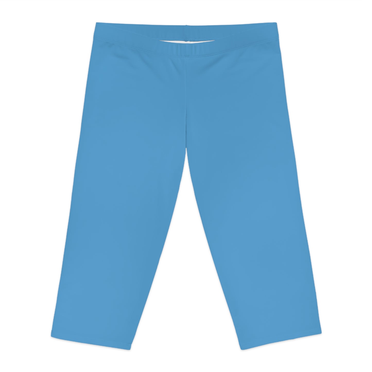 Blue Color Capri Leggings, Blue Capri Leggings 10