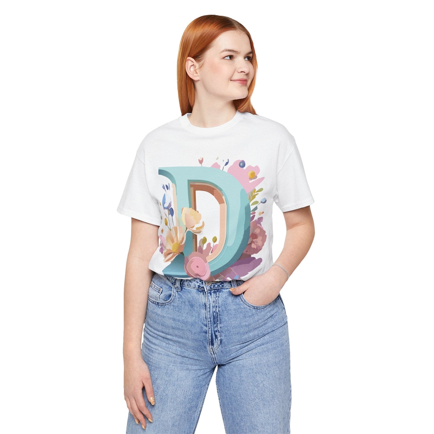 Letter D Shirt Graphic Tee Unisex Vintage Inspired Art Design Adelpha Premium Collection
