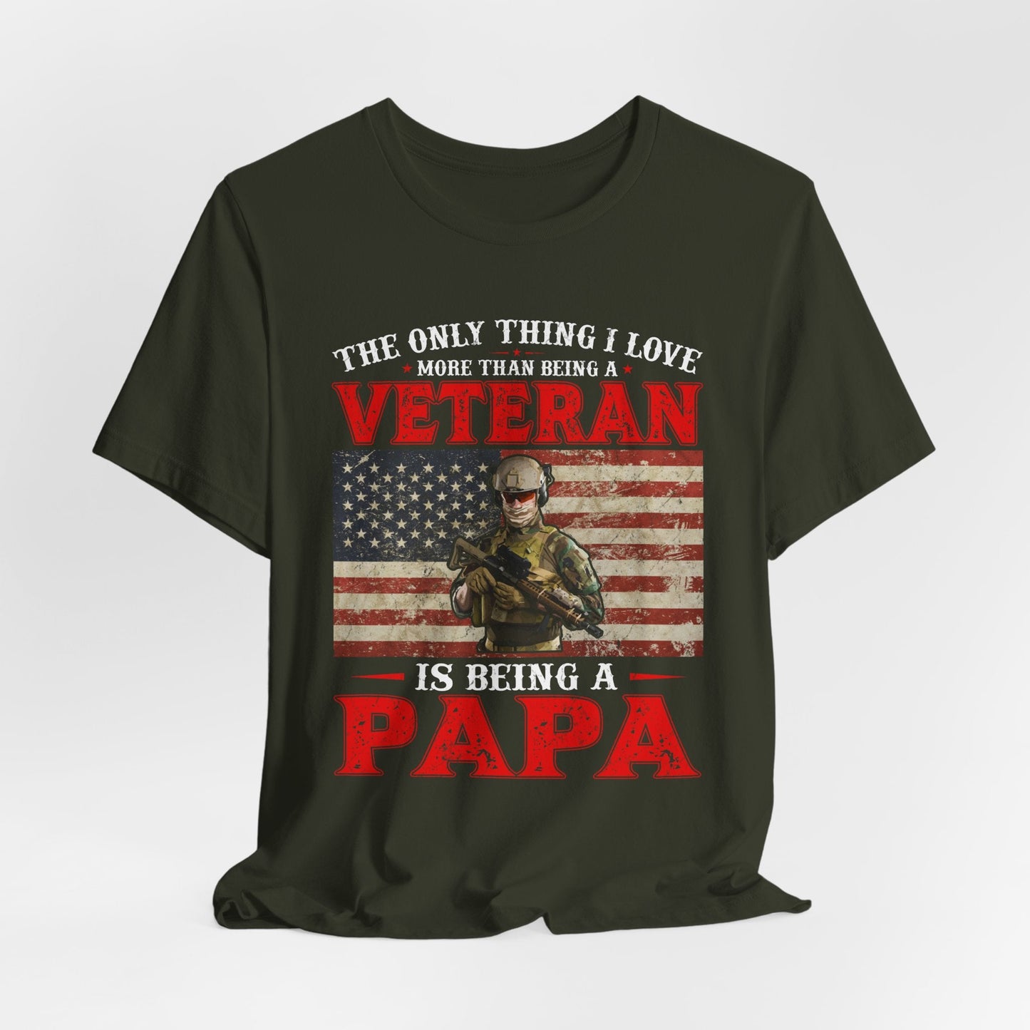 Army Veteran Patriotic Graphic Design Unisex Cotton T-Shirt v30
