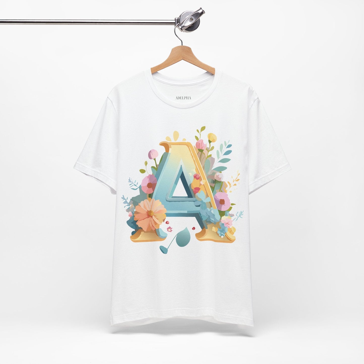 Letter A Shirt Graphic Tee Unisex Vintage Inspired Adelpha Art Jersey Short Sleeve