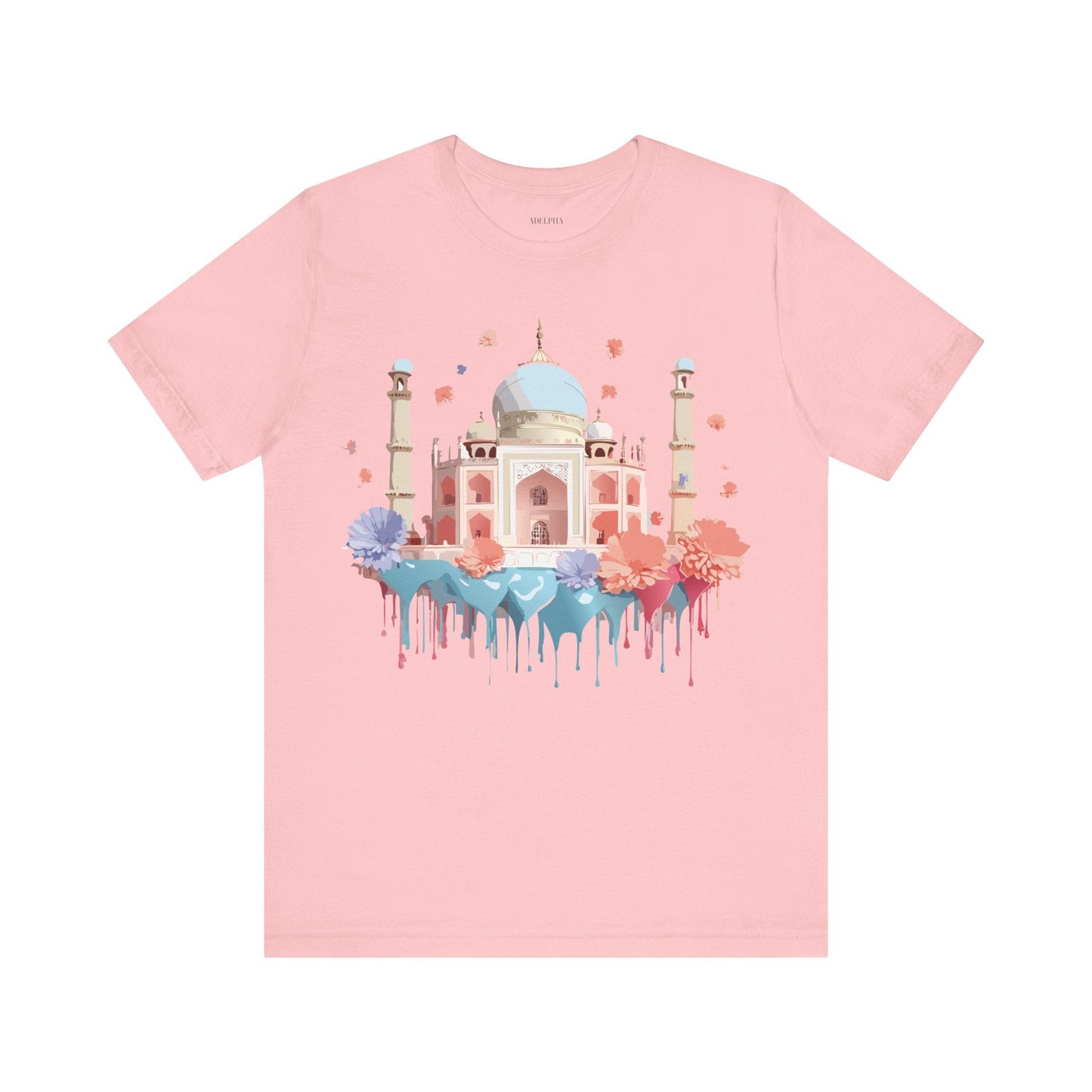 Unisex Taj Mahal Graphic Tee Vintage Inspired Shirt By Adelpha Art Design Collection