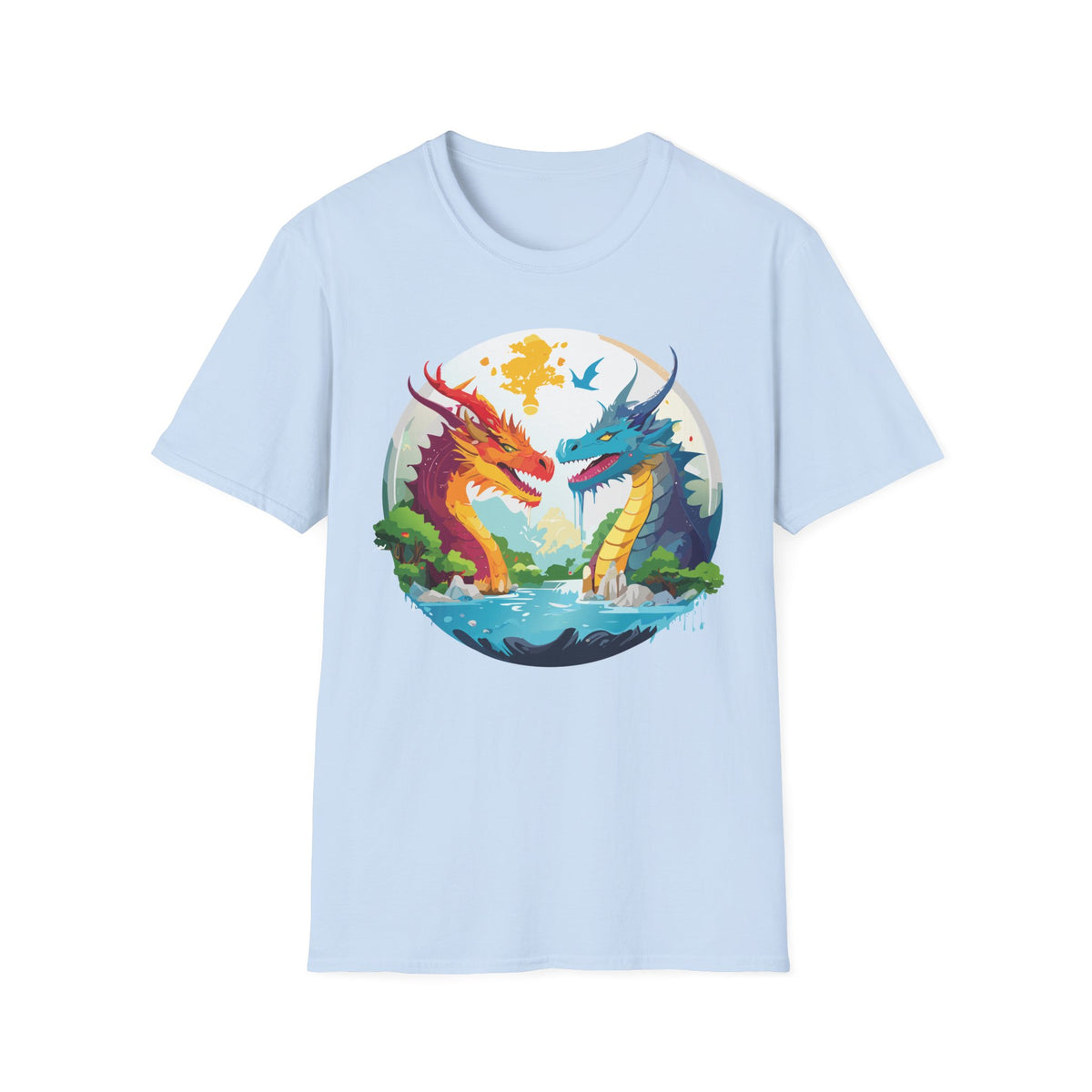 Dragon Graphic Tee Gildan Unisex 100 Cotton Tee Shirt with Animals Design h19