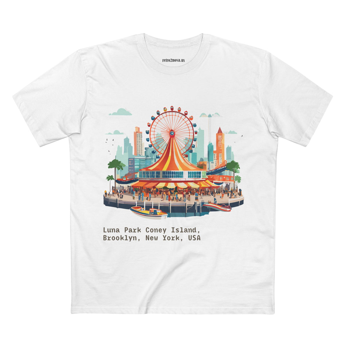 Luna Park Coney Island Carousel T-Shirt | Brooklyn New York Tee