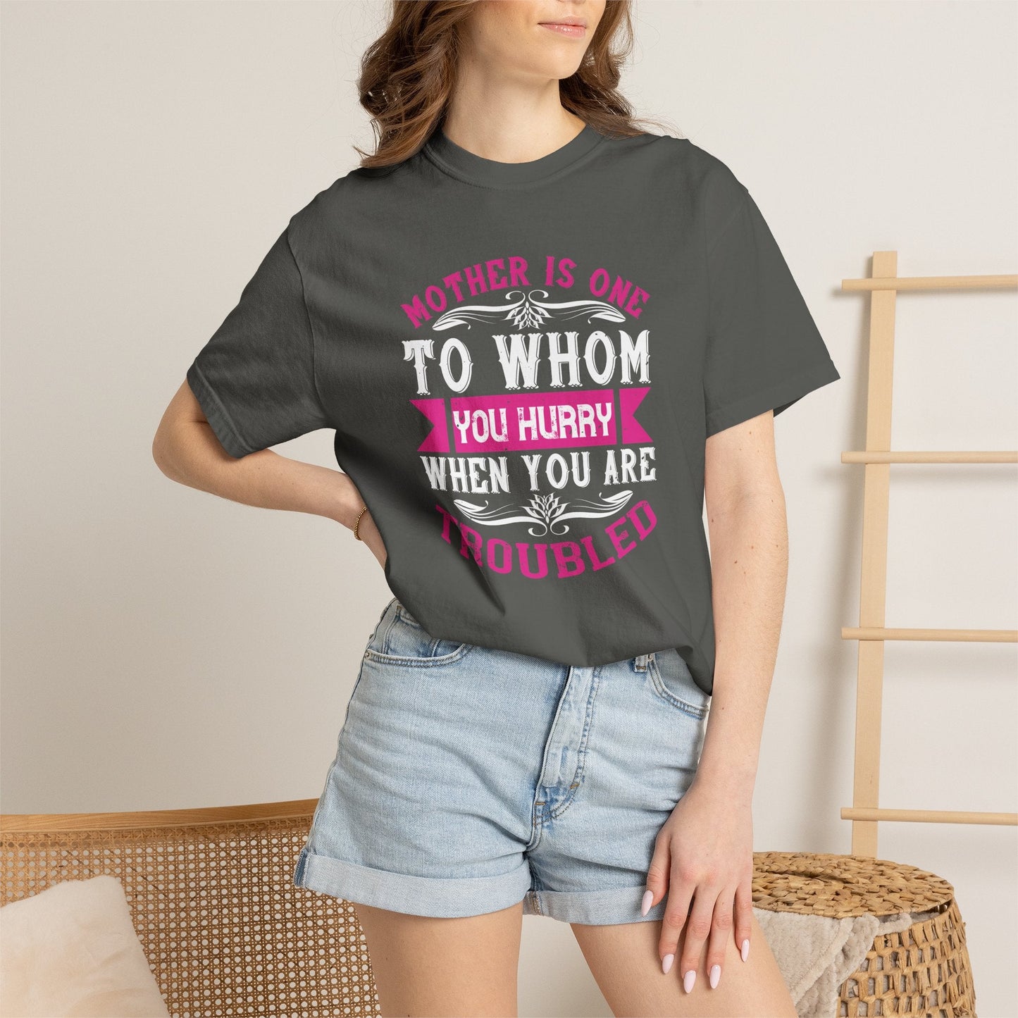 Mom T-shirt Mother Day Mama Tee Unisex Comfort Colors Garment-Dyed Cotton h82