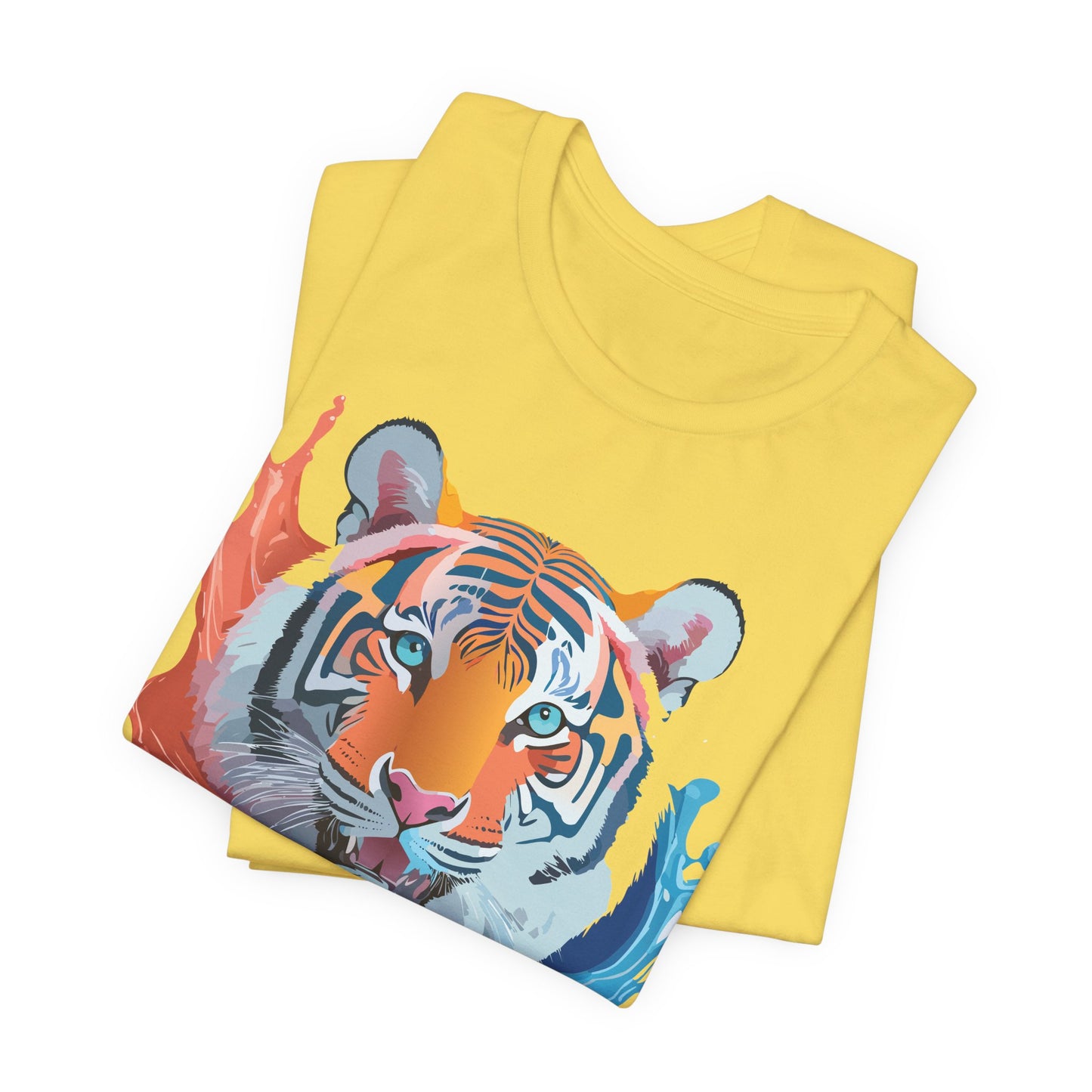 Unisex Tiger Tee, Animal Shirt, Tee Shirt with Tiger, Art T-Shirt, Animal Tees, Big Cat Shirt, Art Design T-Shirt 5